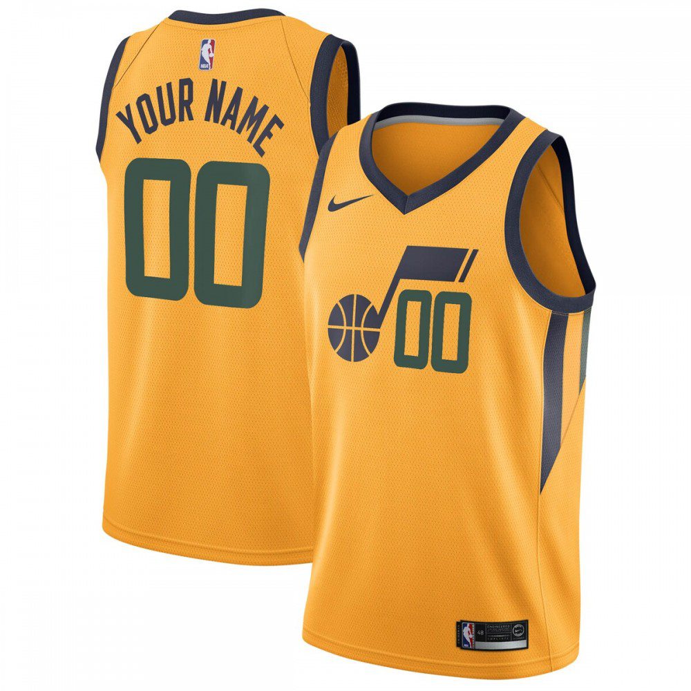 Utah Jazz Swingman Custom Jersey - Statement Edition - Gold-Pro Kit Vault | Brand New 26/27 Sports Jerseys